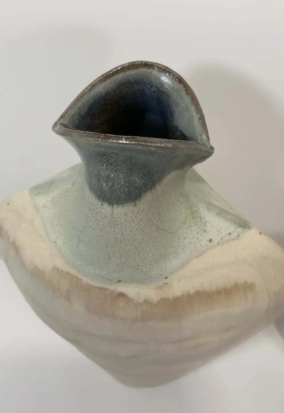 William Hoffman Studio Art Drip Glaze Pottery Vase